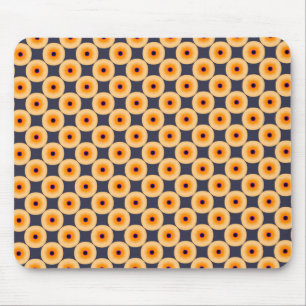 Tapis De Souris Unique Motif Polka bleu orange jaune