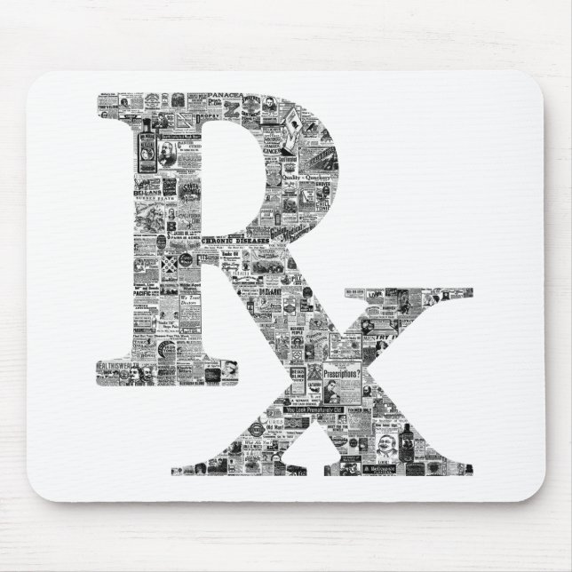 Tapis De Souris Unique Rx Pharmacy Apothecary Mousepad (Devant)