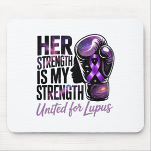 Tapis De Souris United For Lupus Purple Awareness Ribbon And Boxin