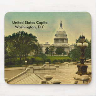 Tapis De Souris United States Capitol from Library Steps Date 1898