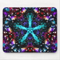 Univers Mandala Étoiles Fractales Colorées