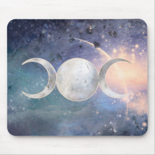 Tapis De Souris Univers Triple Lune Dieu Céleste Moonstone
