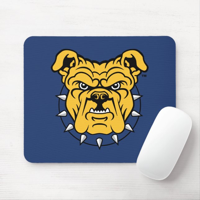 Tapis De Souris Université d'État NCA&T | Tête de Bulldog (Avec souris)