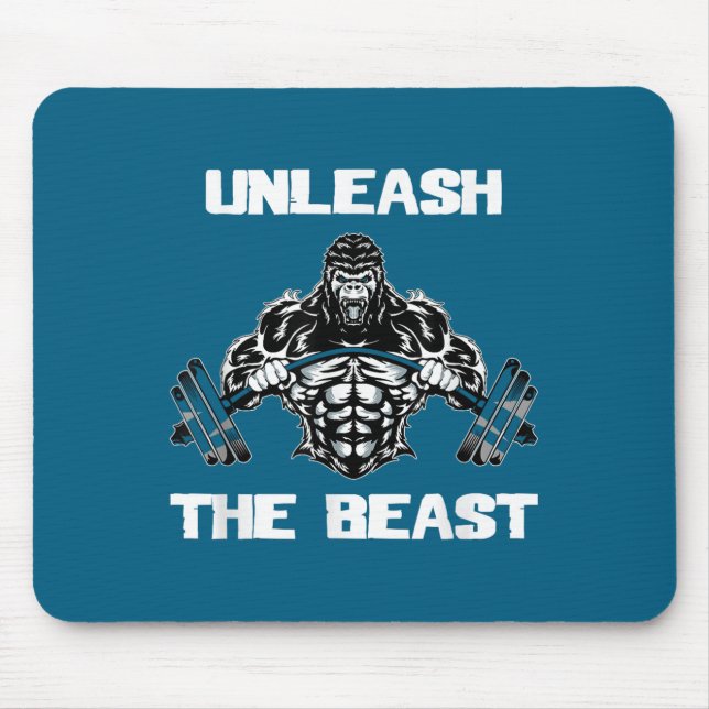 Tapis De Souris Unleahe Gorilla Bodybuilding Motivational Gift  (Devant)