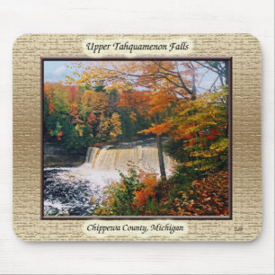 Tapis De Souris Upper Tahquamenon Falls encadré mousepad