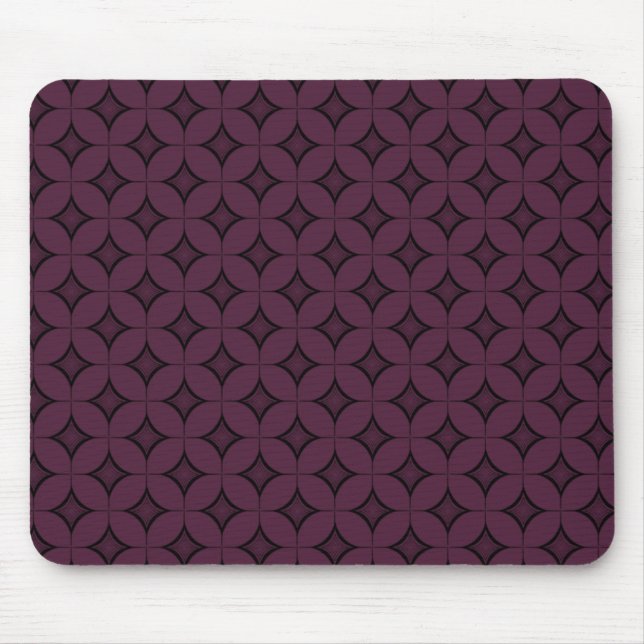Tapis De Souris Uptown Retro Mousepad, Violet foncé (Devant)