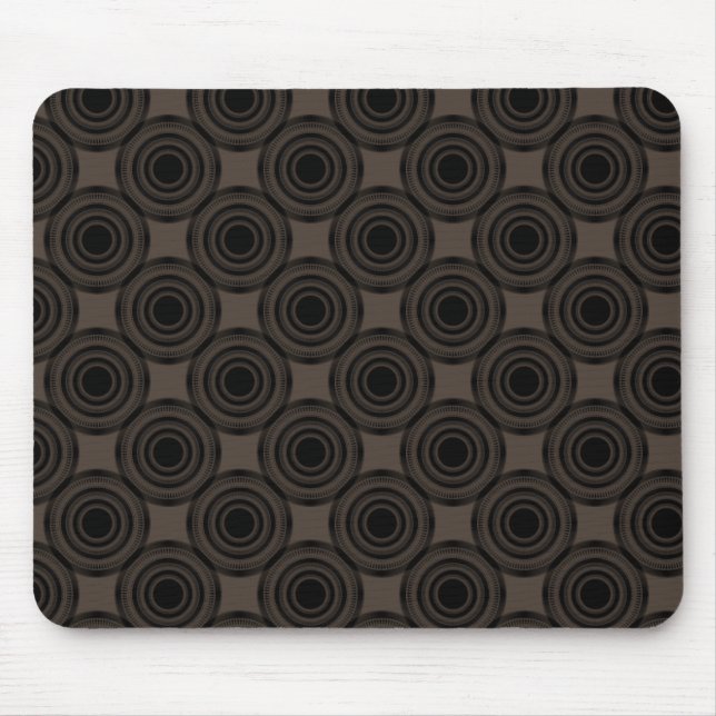 Tapis De Souris Uptown Trendy Circles Mousepad, Mocha (Devant)