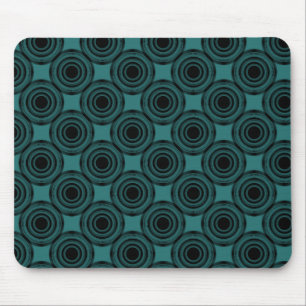 Tapis De Souris Uptown Trendy Circles Mousepad, Turquoise