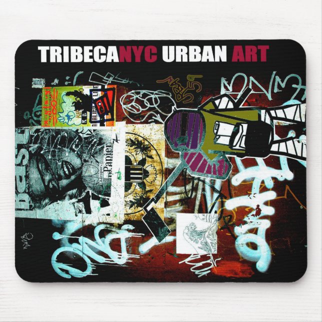 Tapis de souris urbain d'art de Tribeca NYC (Devant)