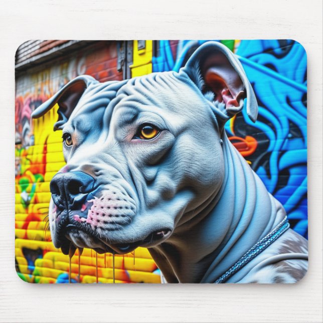 Tapis De Souris Urbain Pitbull City Graffiti Street Art (Devant)