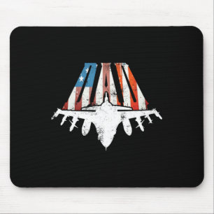 Tapis De Souris US American Flag Air Fighter Jet Fête des pères 4t