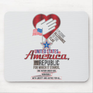 Tapis De Souris US Pledge of Allegiance