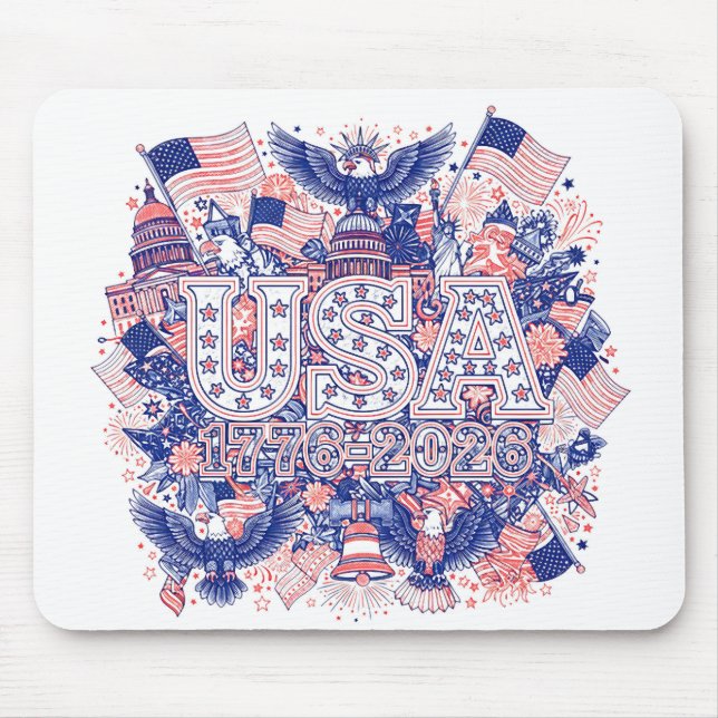 TAPIS DE SOURIS USA 1776-2026 (Devant)