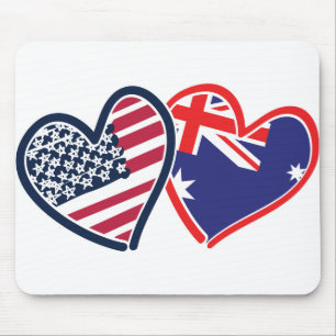 Tapis De Souris USA Australie Amour