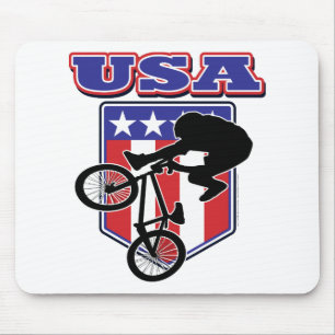 Tapis De Souris USA BMX Biker