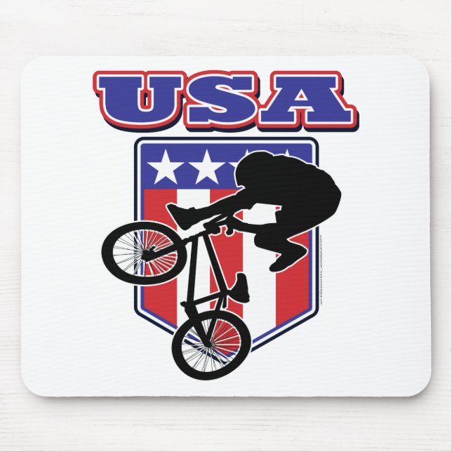 Tapis De Souris USA BMX Biker (Devant)