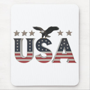 Tapis De Souris USA Patriotic Eagle + Stars Drapeau Design pour Fi
