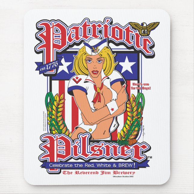 Tapis De Souris USA/Patriotique Pilsner (Devant)