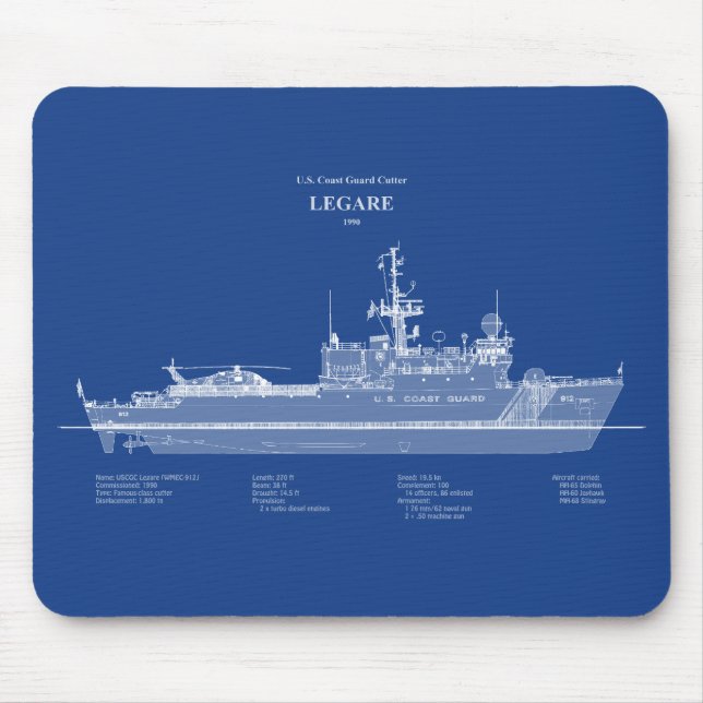 Tapis De Souris USCG Legare wmec-912 - ABD (Devant)