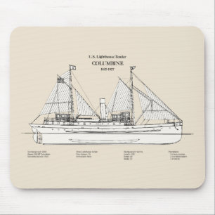 Tapis De Souris USCG Lighthouse Tender Columbine - SBD