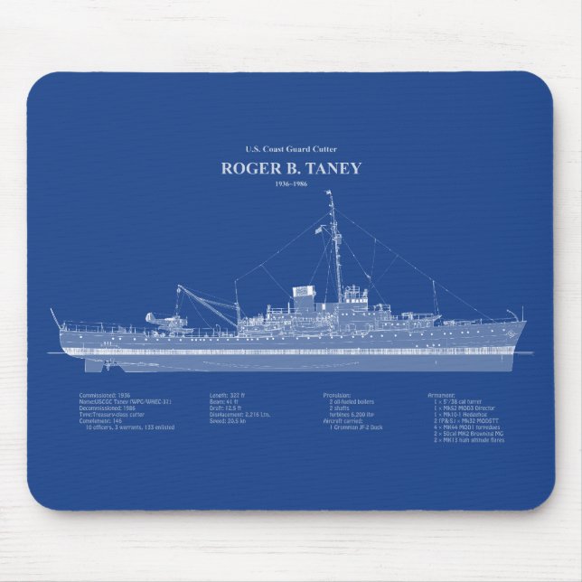 Tapis De Souris USCG Roger B. Taney whec-37 - ABD (Devant)