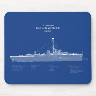 Tapis De Souris USCG USS Albuquerque PF-7 - ABD