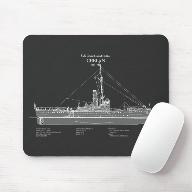 Tapis De Souris USCGC Chelan - ABD (Avec souris)