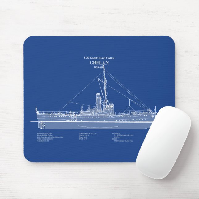 Tapis De Souris USCGC Chelan - ABD (Avec souris)