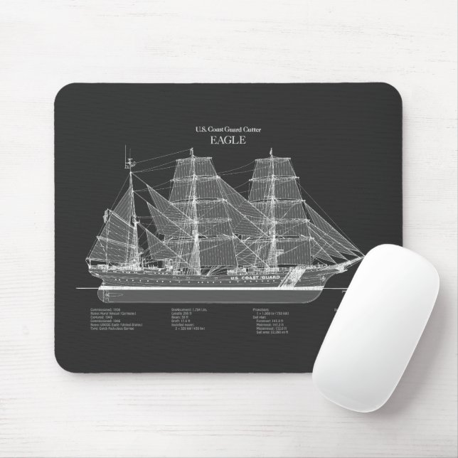 Tapis De Souris USCGC Eagle wix-327 - PD (Avec souris)
