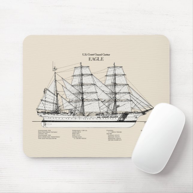 Tapis De Souris USCGC Eagle wix-327 - SBD (Avec souris)