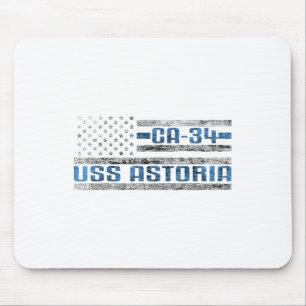 Tapis De Souris Uss Astoria World War Cruiser Ca-34 Us Army