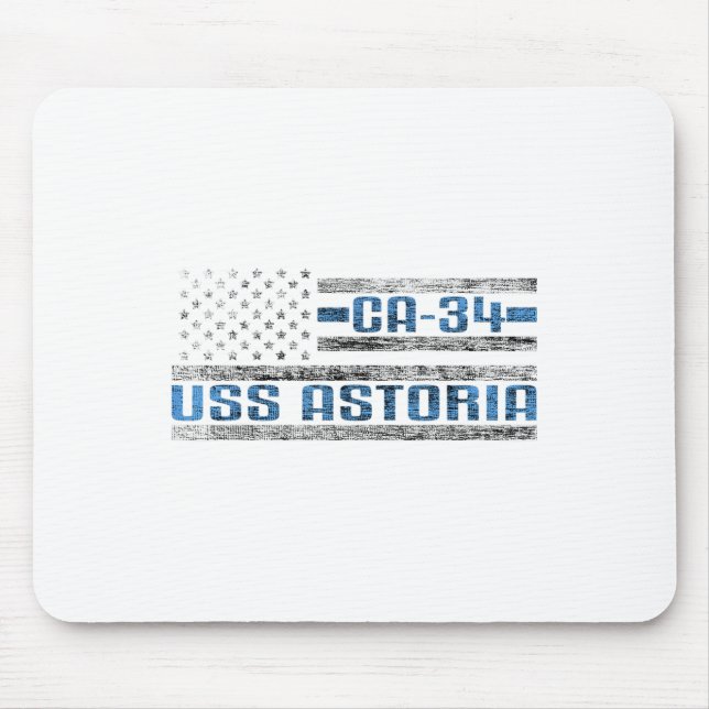 Tapis De Souris Uss Astoria World War Cruiser Ca-34 Us Army (Devant)
