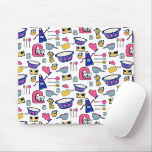 Tapis De Souris Ustensiles de cuisine lumineux Pâtissier Gâteau Bo
