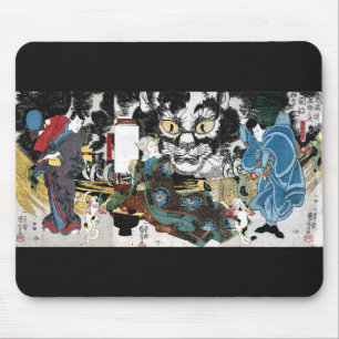Tapis De Souris Utagawa Kuniyoshi, chats-monstres 五 拾 三 之 内 岡 次