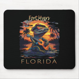Tapis De Souris Vacances à Fort Myers Floride Alligator Mignon