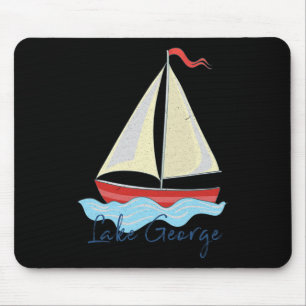 Tapis De Souris Vacances à Lake George Ny Bateau à Voile Voile Nav