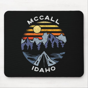 Tapis De Souris Vacances de camping souvenir dans les montagnes de