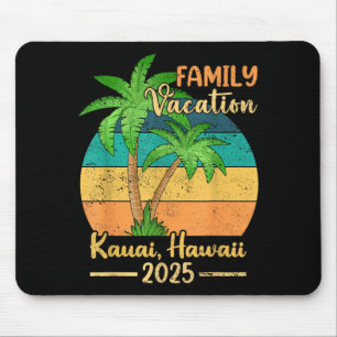 Tapis De Souris Vacances de famille à la plage de Kauai Hawaï 2025