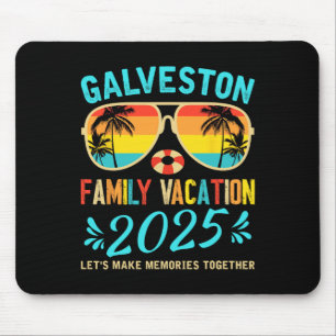 Tapis De Souris Vacances de famille vintage Galveston Beach 2025 T