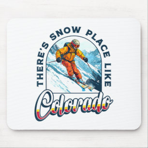 Tapis De Souris Vacances de ski au Colorado Colorado Aspen station