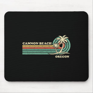 Tapis De Souris Vacances d'été rétro vintage Oregon Cannon Beach