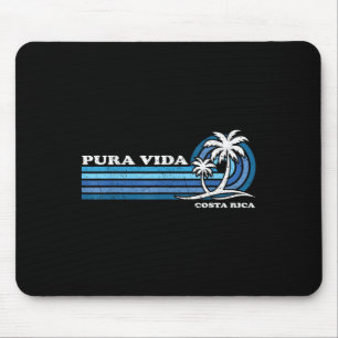 Tapis De Souris Vacances d'été vintage Rétro Costa Rica Pura Vida