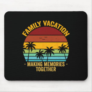 Tapis De Souris Vacances en famille 2025 Plage Correspondant Vacan