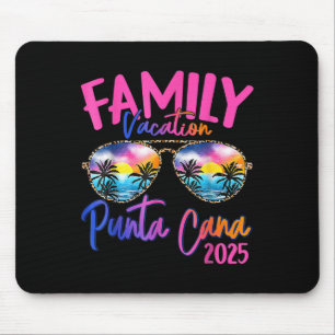 Tapis De Souris Vacances en famille à Punta Cana 2025 tenue de fêt