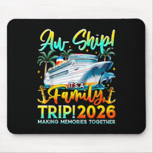 Tapis De Souris Vacances en famille drôles en bateau de croisière 