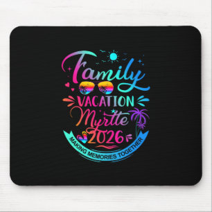 Tapis De Souris Vacances en famille Myrtle 2026 Cadeau Palmier