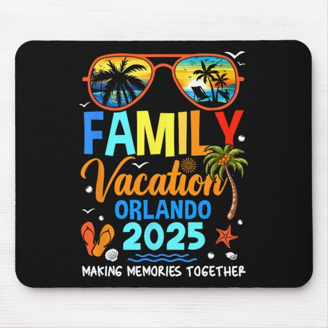 Tapis De Souris Vacances en famille Orlando 2025 Vacances en famil (Devant)