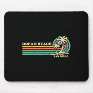 Tapis De Souris Vacances été rétro vintage San Diego Ocean Beach