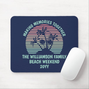 Tapis De Souris Vacances familiales personnalisées Retro Tropical 