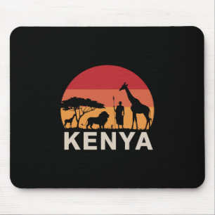 Tapis De Souris Vacances faune africaine amateur de la culture ken